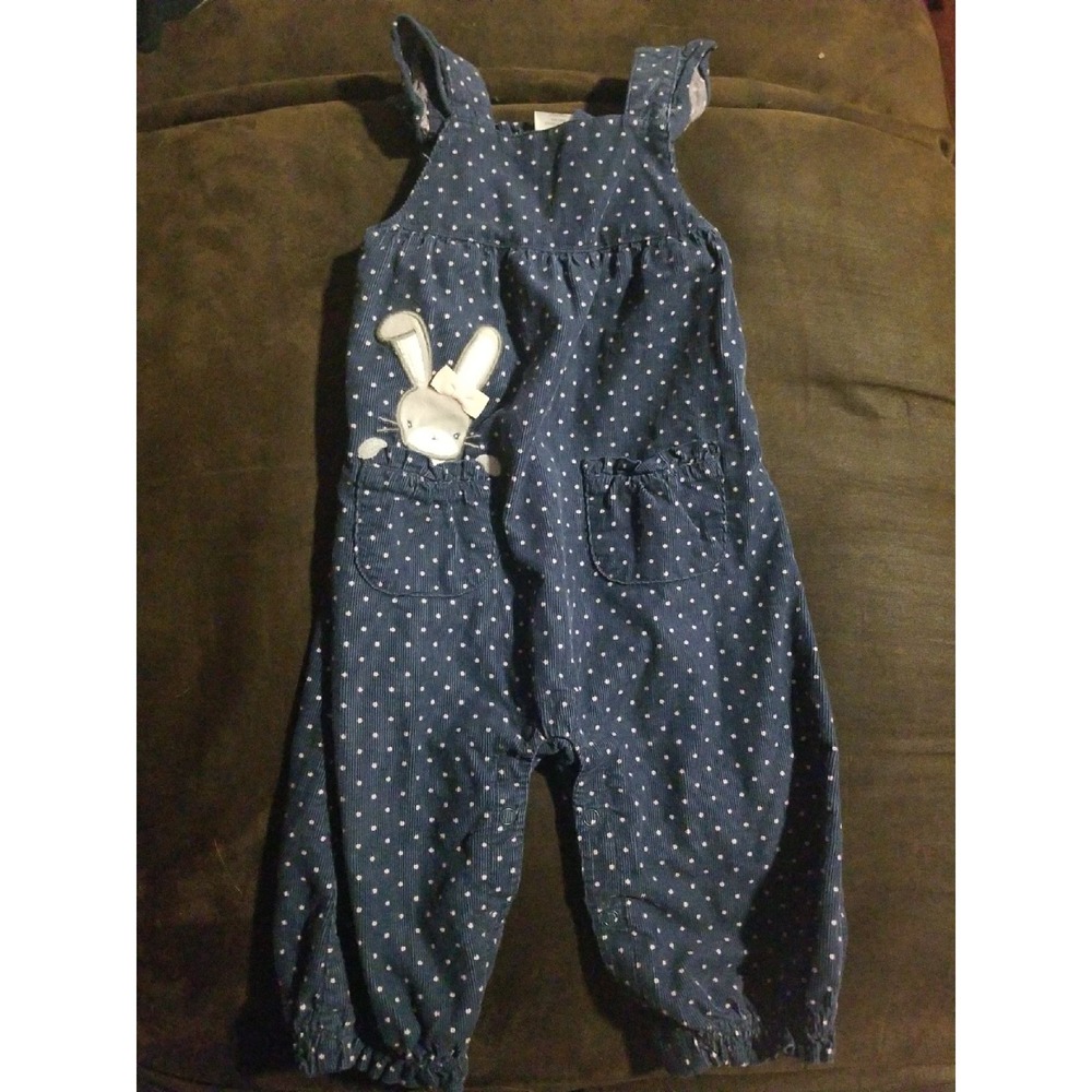 Gymboree animal friends layette line bunny overalls‎ 6 12 months